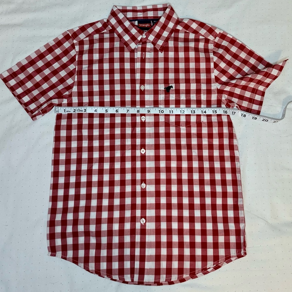 Wrangler Red and White Checkered kids Shirt